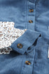 Patchwork Corduroy Buttoned Shirt Jacket